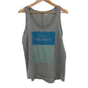 Old Navy Active Grey Blue graphic Tank top Dream On Dreamer women’s  Large